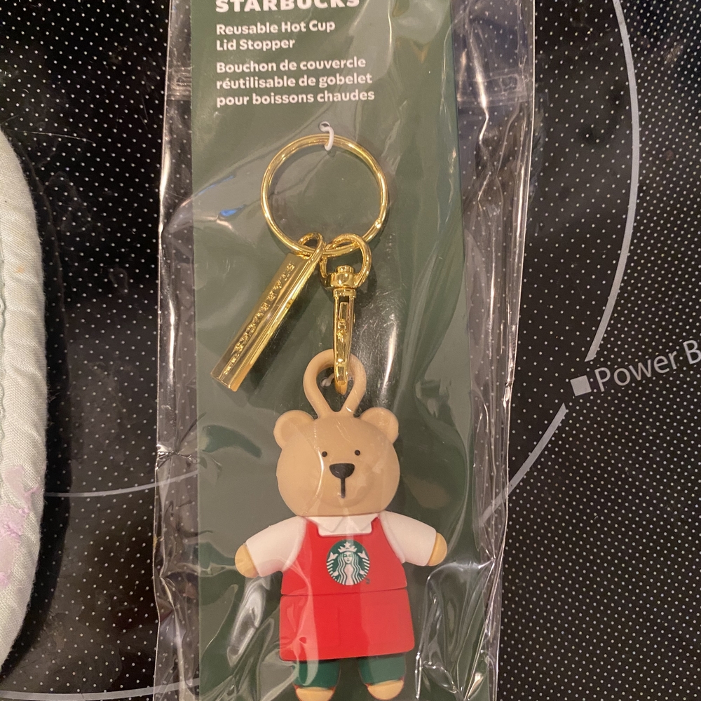 Starbucks Bear Keychain :: Reusable HOT Cup Stopper